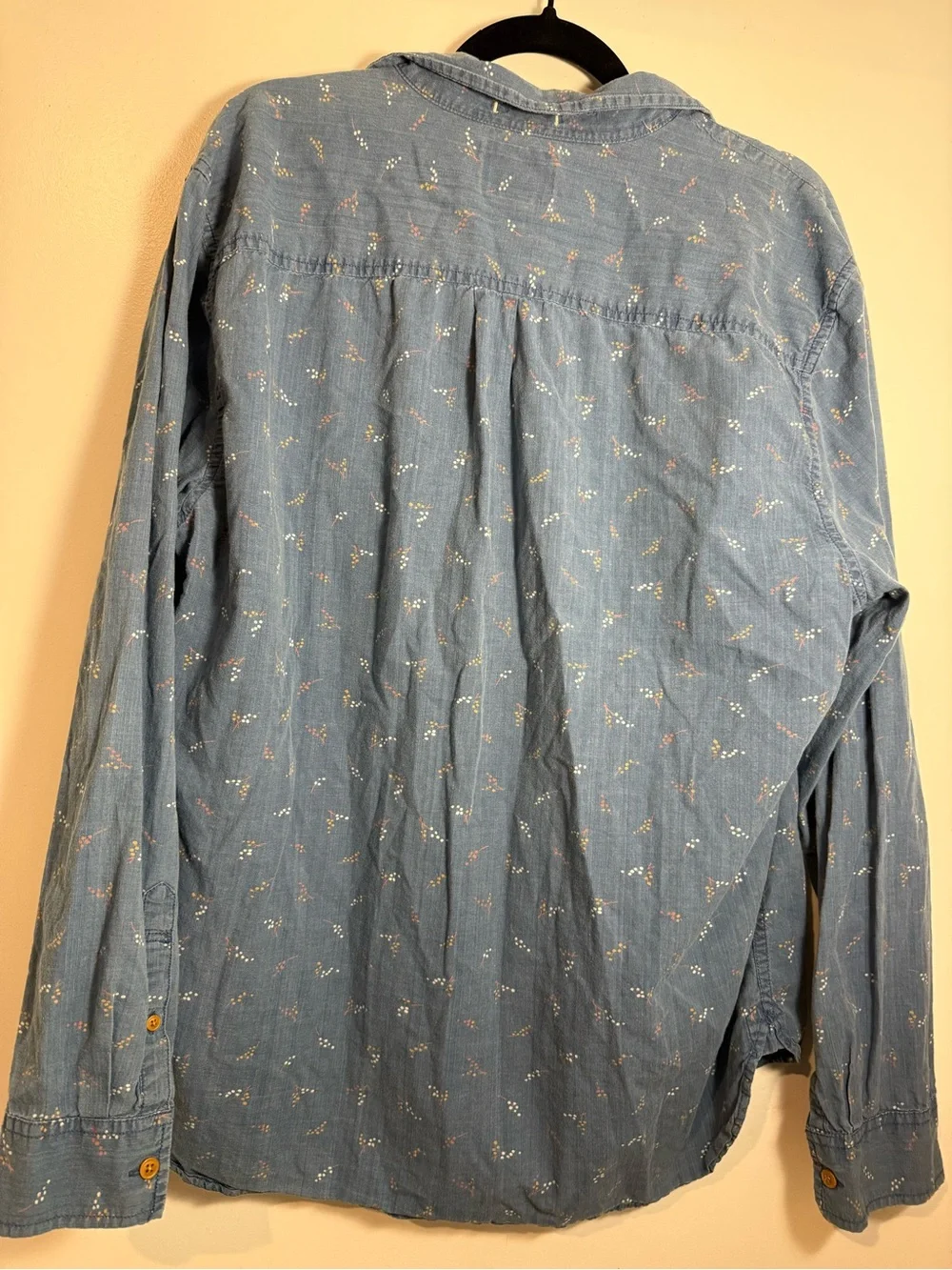 Lucky Brand Light Blue Printed Button-Up Shirt - Picture 4 of 5